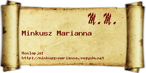 Minkusz Marianna névjegykártya